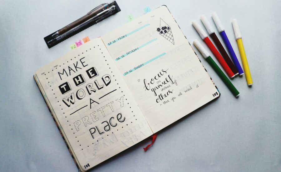 Inspirational Quotes Written On A Planner